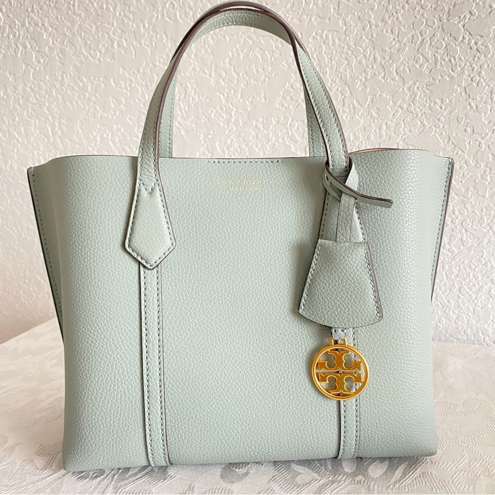 Tory Burch light blue small tote